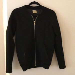 Torn by Ronny Kobo Black textured bomber jacket